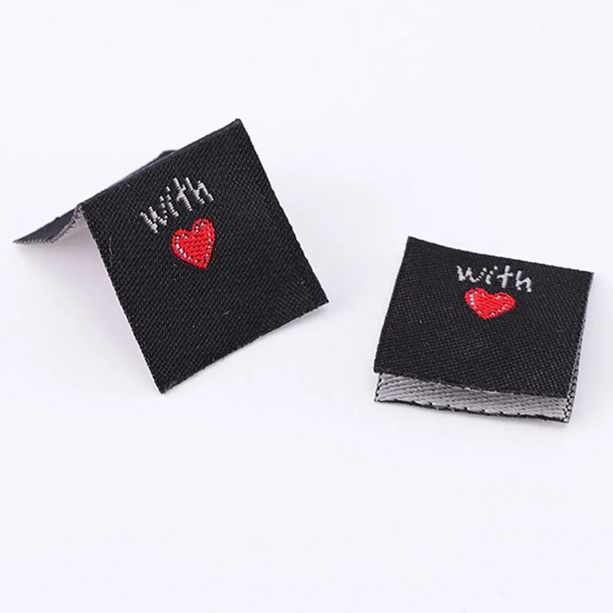 

100Pcs Fabric Labels Colorfast Handmade Sewing Labels for Knitting Crafts Clothing Accessories Black Clothing Accessories