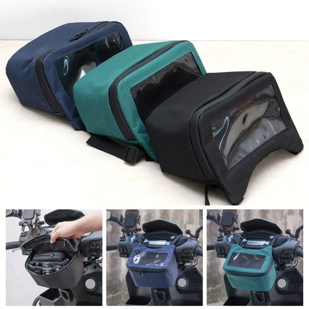 

Viewing Window Mountain Bike Bag Storage Bag Waterproof Motorcycle Electric Scooter Bag Durable Large Capacity Bicycle Front Bag