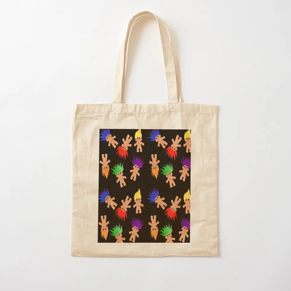 Troll Dolls Pattern Tote Bag cute tote bag Women's shopper foldable reusable bag Canvas