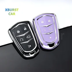 4/5 Buttons TPU Car Key Cover Case Shell Fob Holder For Cadillac ATS CT6 CTS DTS XT5 Escalade ESV SRX STS XTS ELR 2014 - 2018