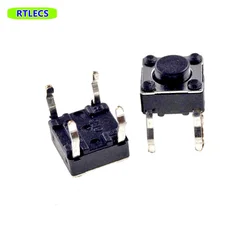 10PCS Normal Closed Tact Switch 6X6X4.3 DIP vertical Tactile Push Button Switch through hole Force 250g