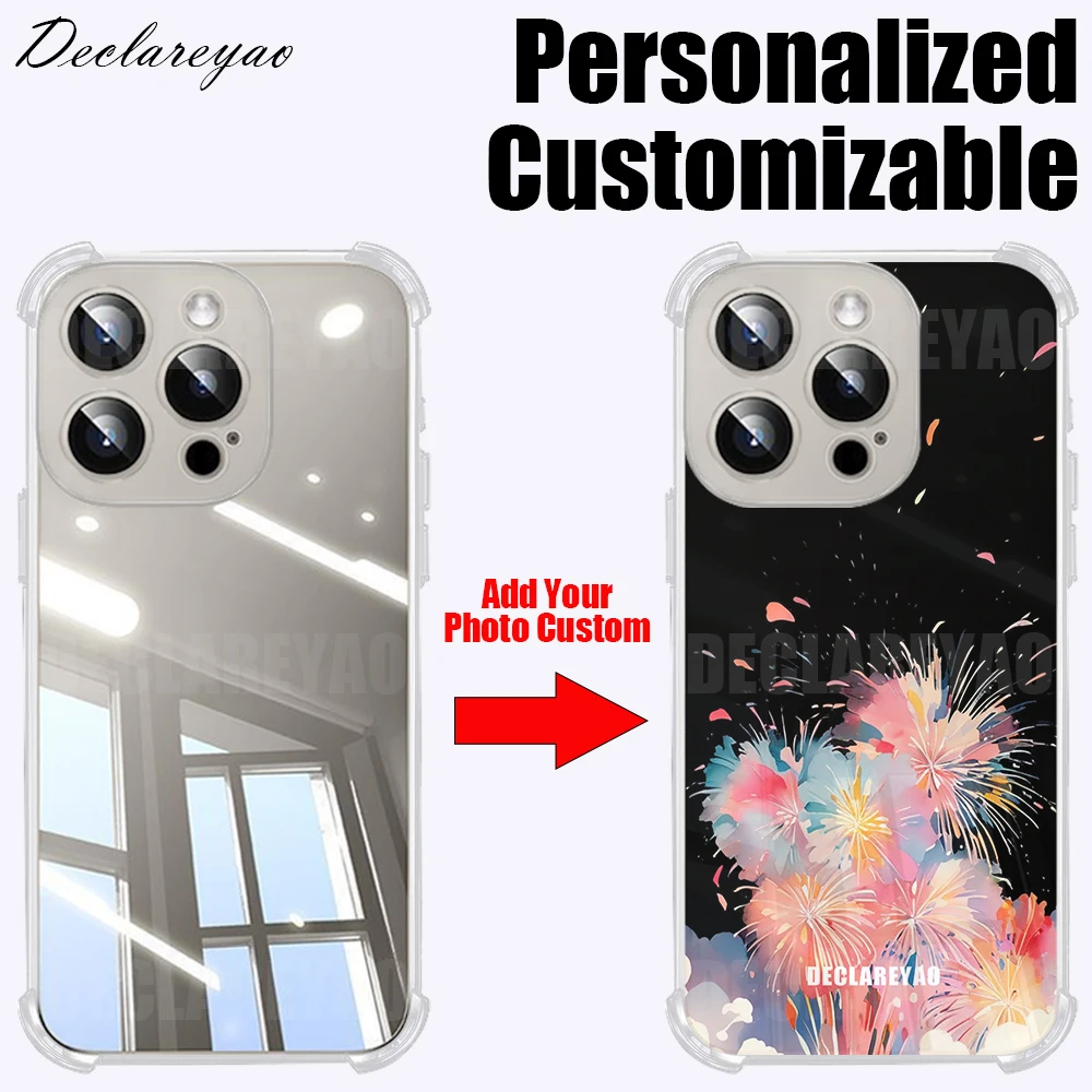 Персонализированная настраиваемая подушка безопасности для iPhone 17 Air 16 Pro Max 16e 15 Plus 14 13 12 11 X XS XR, чехол
