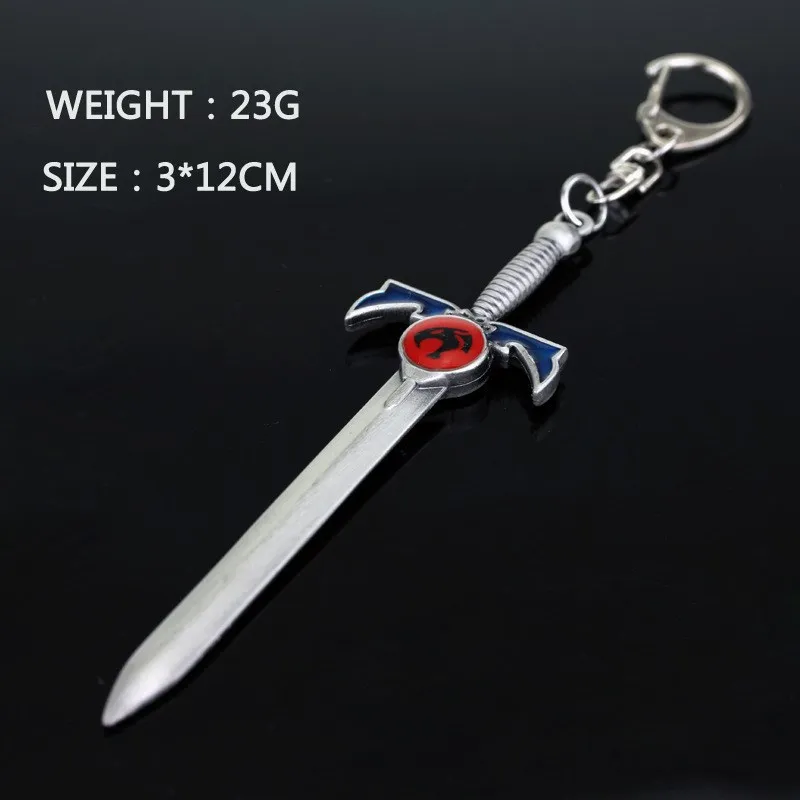 Thundercats Weapon Sword PmotKey Logo Keychains, JOMetal Discuting Mark, Key Rings, Men Movie Jewelry, Key Holder