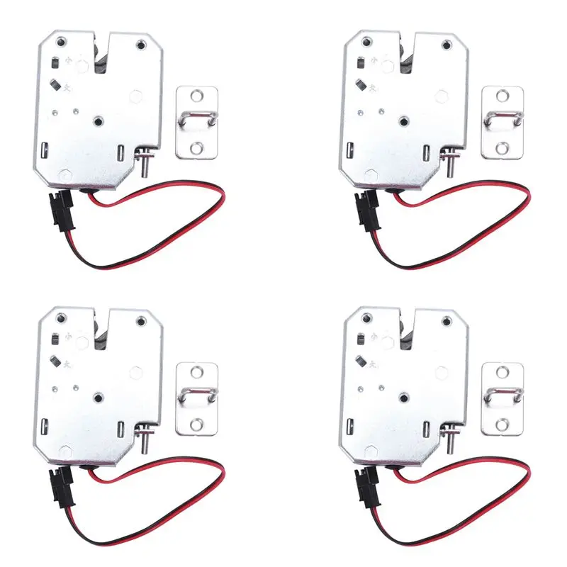 4x-electric-control-lock-dc-12v-2a-electromagnetic-door-lock-cabinet-drawer-lockers-lock-latch-carbon-steel-silver-b12b