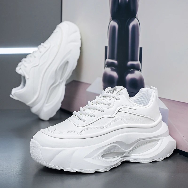 

New Fashion Men's Shoes, Versatile and Trendy Casual Shoes, Anti-slip and Wear-resistant Thick-soled Height-increasing Shoes