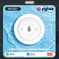 MOES Smart Water Leak Detector, Tuya ZigBee Compatible, Flood & Immersion Sensor, Real-Time Alarm, Smart Life App Notification