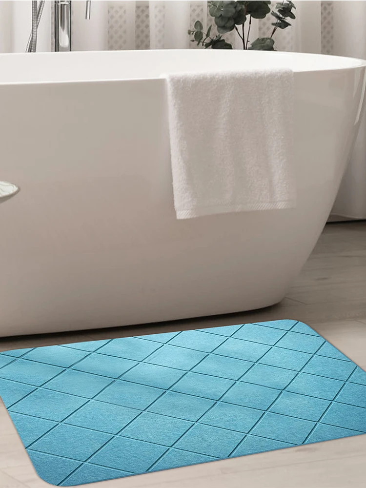 Alfombra de baño de tierra de diatomeas, alfombras de ducha de baño súper absorbentes antideslizantes, felpudo para inodoro, alfombra anticaída para piscina, bañera y Spa