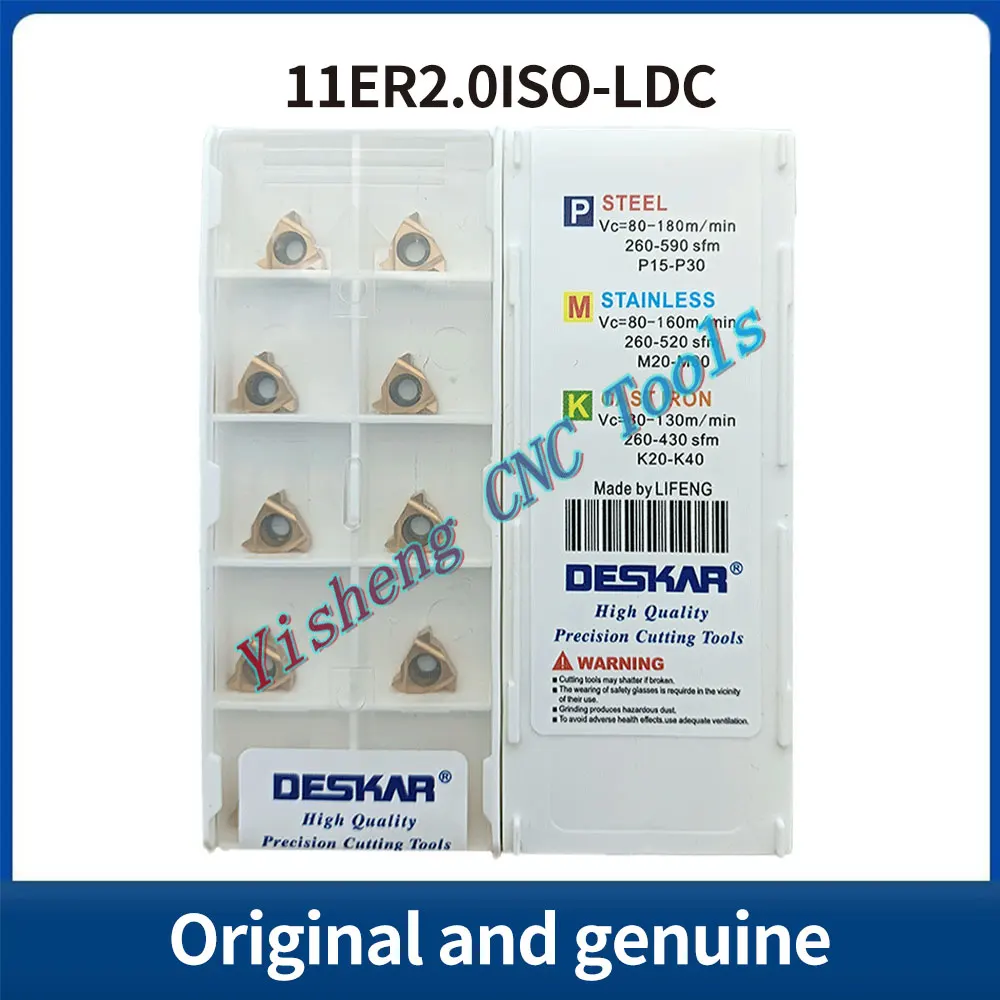 

DESKAR 100% Original 11ER0.75ISO 11ER1.0ISO 11ER1.25ISO 11ER1.5ISO 11ER2.0ISO 11ER2.5ISO LDA LDC K15 Threaded CNC cutting tool