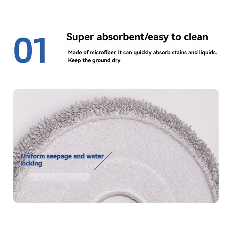 20 Pcs Cleaning Cloth For Ecovacs X1 T10 T20 For Dreame S10 S20 X10 X20 X30 Sweepers  Accessories