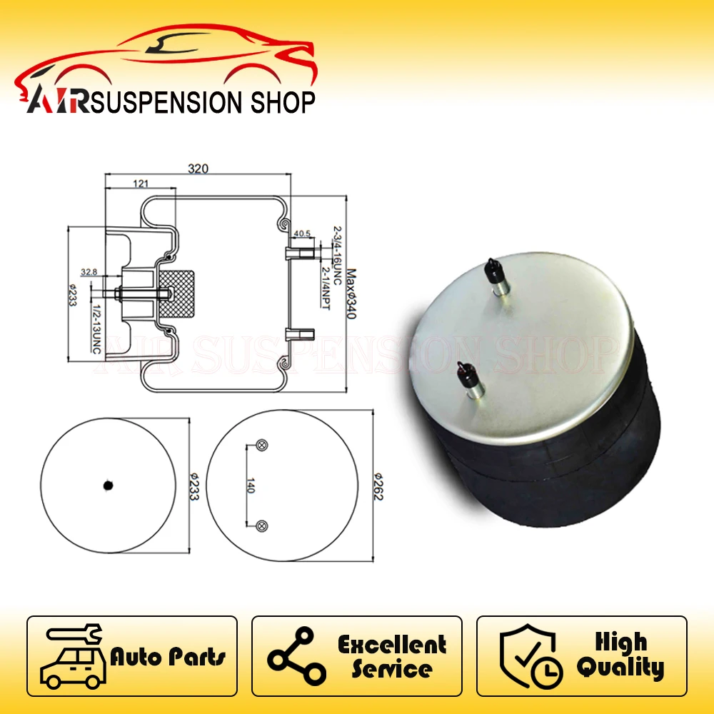 For Contitech 10 10-15 S 453 Firestone W01-358-8709 W01-358-8751 1T17CA-5 Goodyear 1R13-159 Truck Air Suspension Spring Assembly