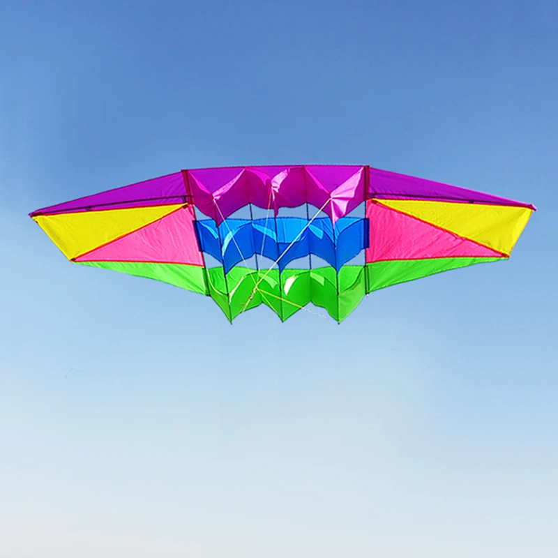 free shipping 2.5m radar kite outdoor toys delta kite flying rainbow led big 3d kite wheel drachen steigen volant vlieger fun