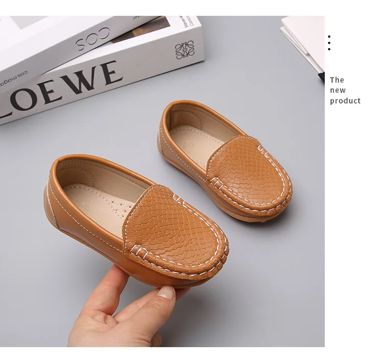 JGSHOWKITO 2026 Brandneue Jungen Casual Loafers Modische Klassische Weiche PU Slip-on Kinder Hochzeit Party Leder Flats Mokassins Trendy – Detail 20