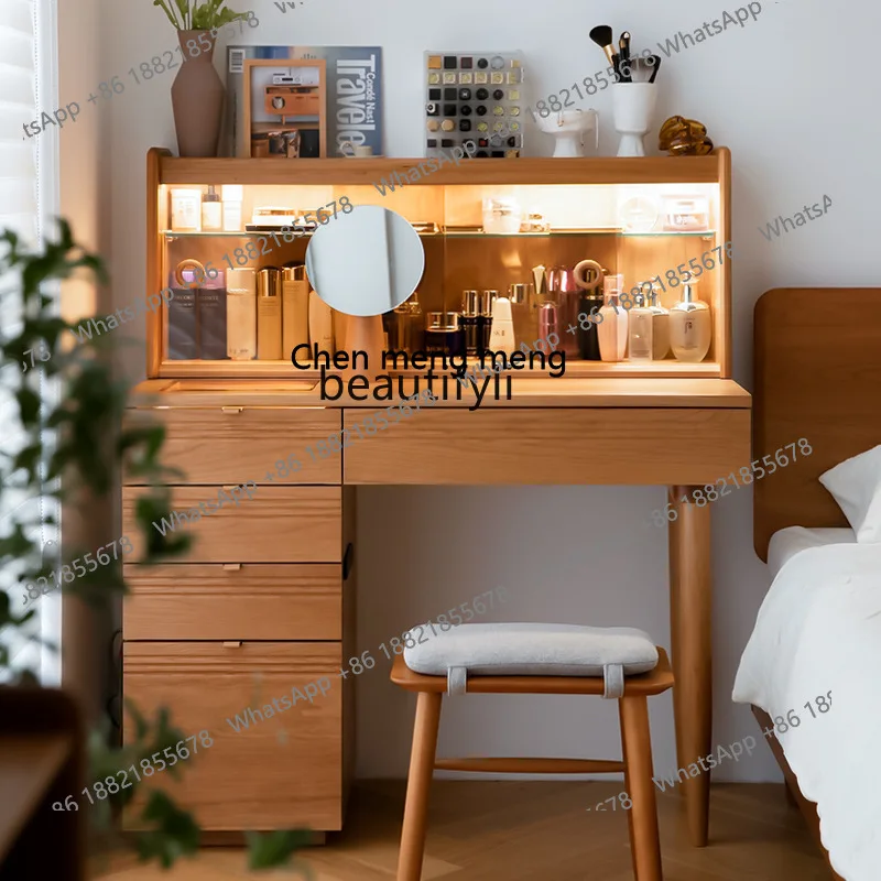 X Cherry Wood Dressing Table Bedroom   Table Solid Wood Dressing Cabinet Nordic Solid Wood Dressing Table