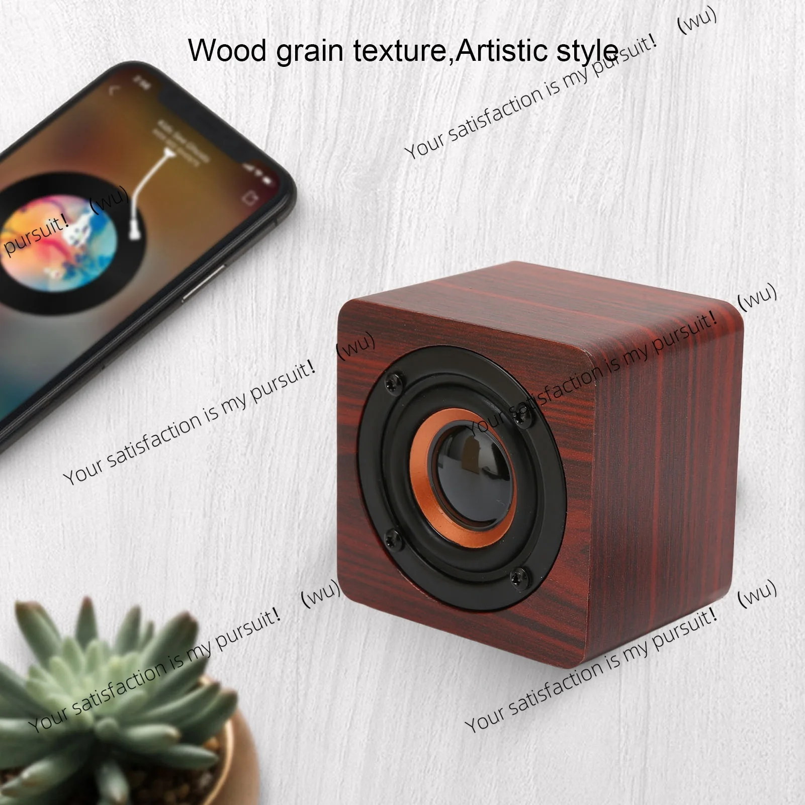 Creative wooden wireless Bluetooth speaker, suitable for 6-8 hours battery life of mobile phone1200mAh battery, fully compatible