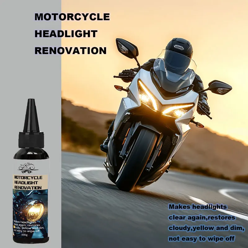 

Headlight repair paste kit, repair yellowed, scratched, and oxidized motorcycle lights, convenient for travel