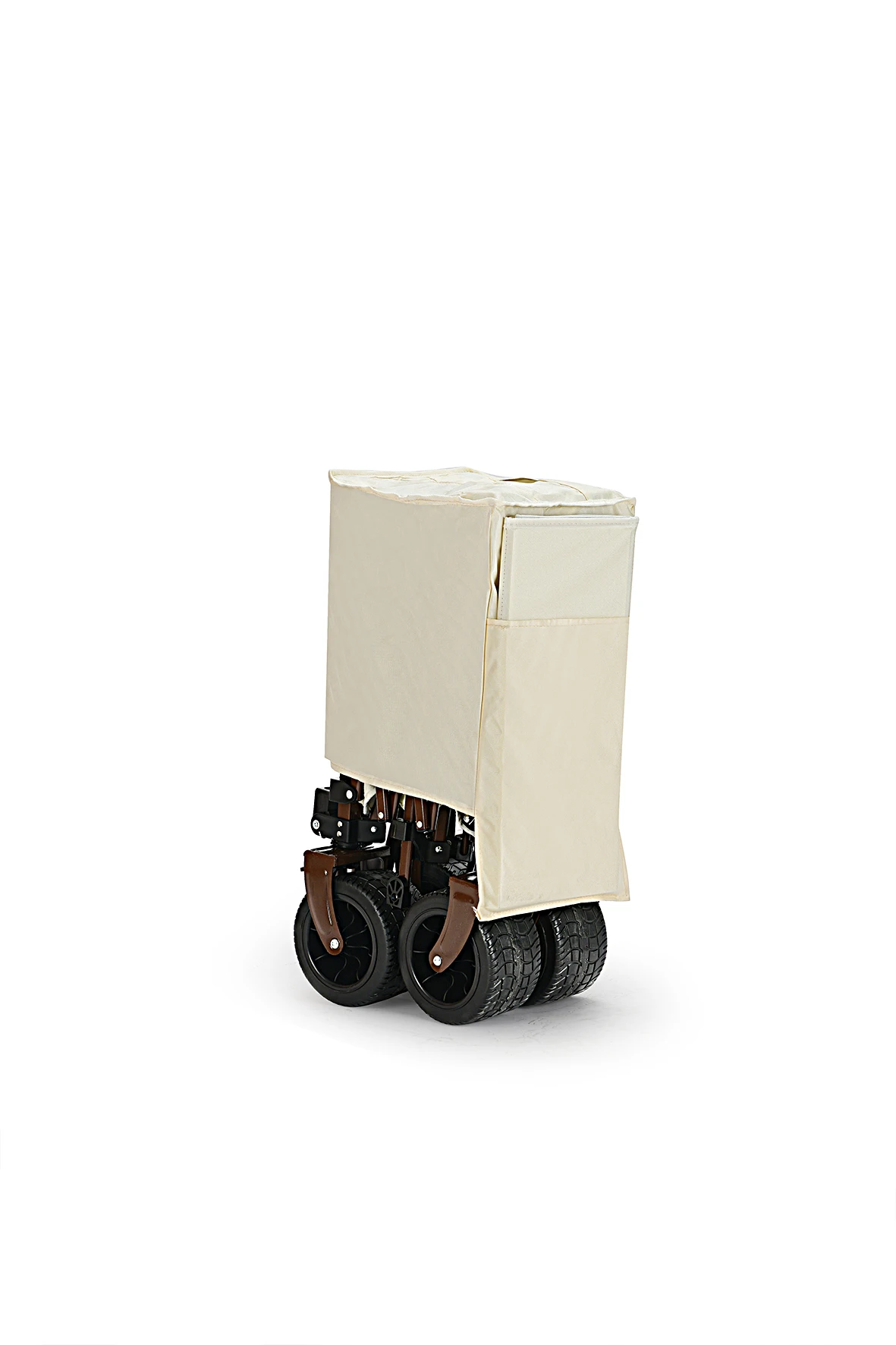 Large Capacity Collapsible Folding Beach Wagon With Big Wheels Platform Structure For Outdoor Camping Shopping