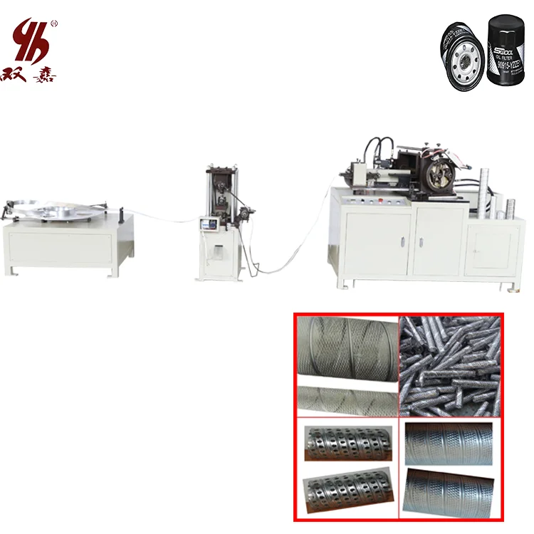 Máquina automática para fabricar tubos en espiral con núcleo de filtro de aceite para fábrica de línea de producción de máquinas para fabricar núcleos de filtro de aceite