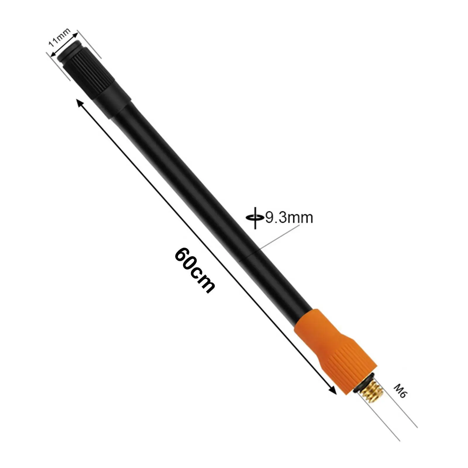 Heavy Duty Pump Valve Hose M6 Copper Inflation Pump Tube Tire Inflator Air Pump Hose Secure Rubber Sleeve for Roadside Tool