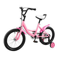 16 Inch Bike Children's Bicycle Beginner Bike Adjustable Height Outdoor Indoor Carbon Steel Kids Bike with Assist Wheel