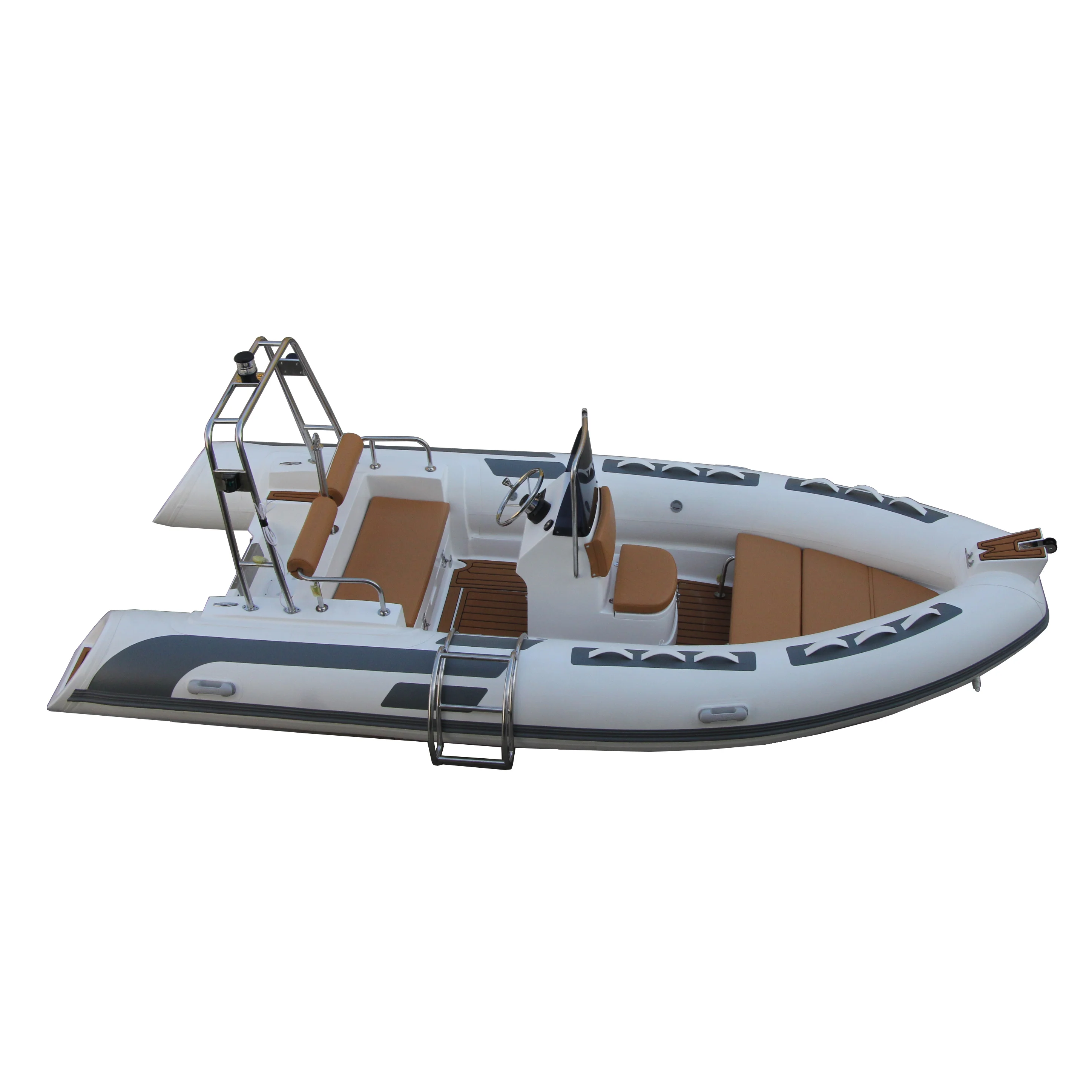 16ft Fiberglass Rib Boat RIB480D Sport Racing Rowing Boat For 8 People Entertaining 480 Rib Boat With CE Certificate
