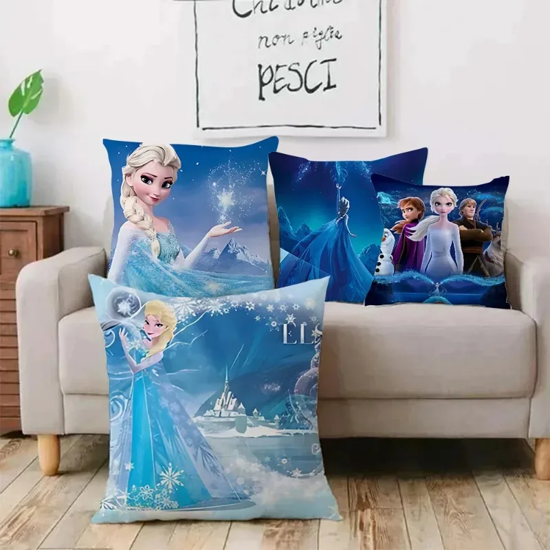 Cartoon Kawaii Queen Elsa Pillow Covers Cartoon Sofa Decorative Home  Printing  Cute Cushion Cover