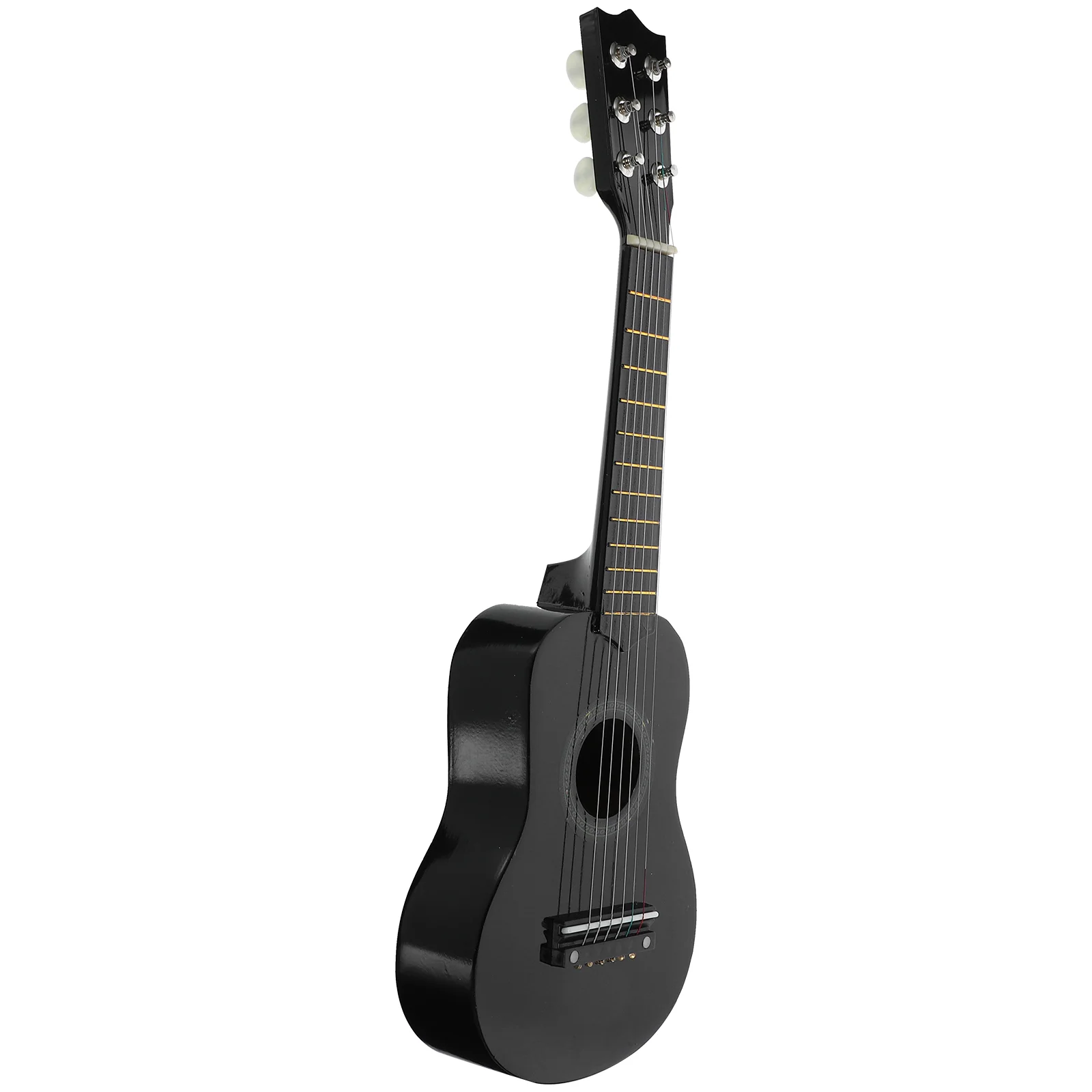 Children's Guitar Toy 21 Inch Wooden Acoustic Toddler Size Guitars Kids Musical Instruments Black Color Beginner Practice Toy