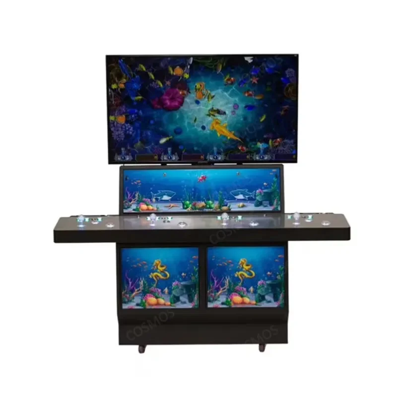 Stand up 4 Player 55 60 Inch Video Arcade Fish Hunter Machine Coin Operated Games Thunder Dragon Fish Game Table