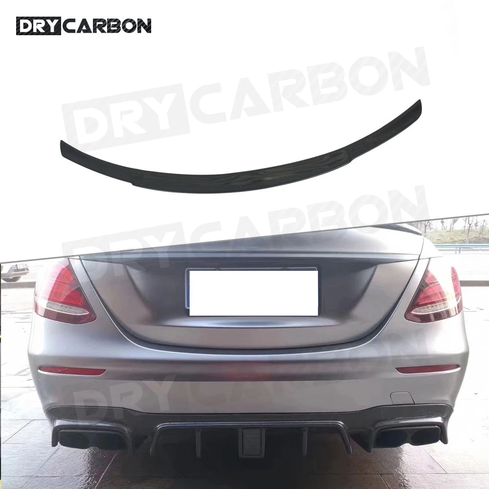 

Задний спойлер багажника из углеродного волокна, крыло для Benz E Class W213 E200 E300 E400 E550 Sedan 2017 2018 2019, задний спойлер в стиле B