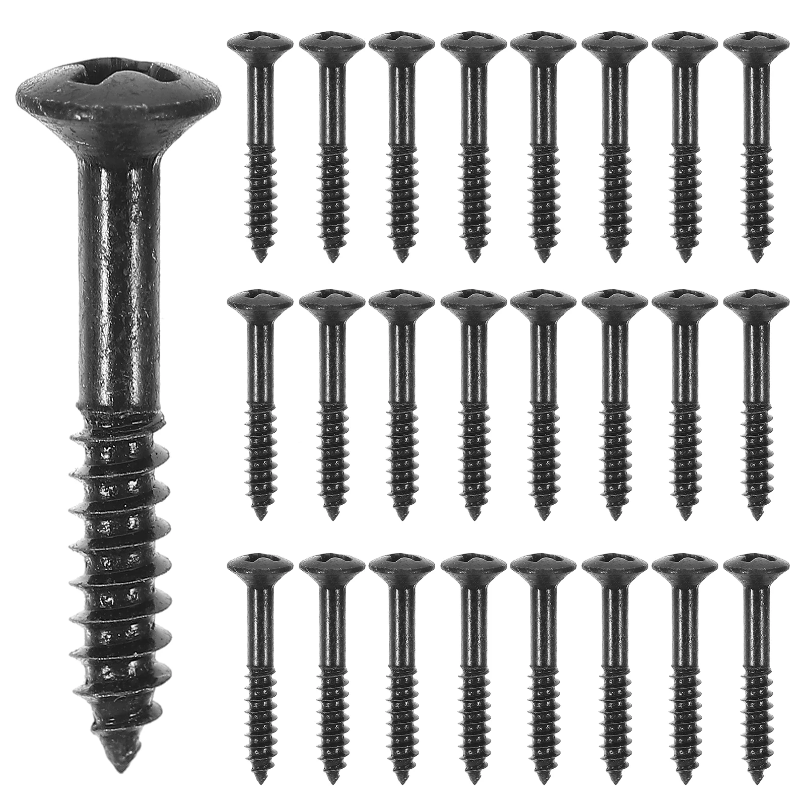 

40 Pcs Electric Guitar Parts Pickup Screw Musical Instruments Black Metal Guitars