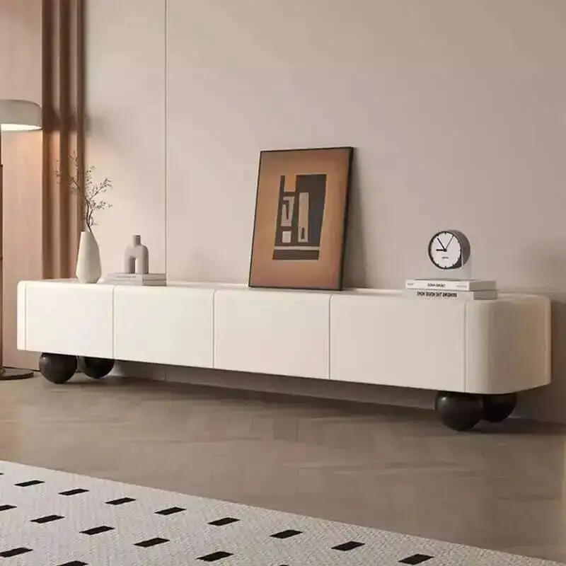 غرفة المعيشة البيضاء تلفزيون تقف المحمول الحديثة عرض أدراج فاخرة طاولة تلفاز أفلام مصمم تخزين Suporte Para Tv أثاث المنزل #6