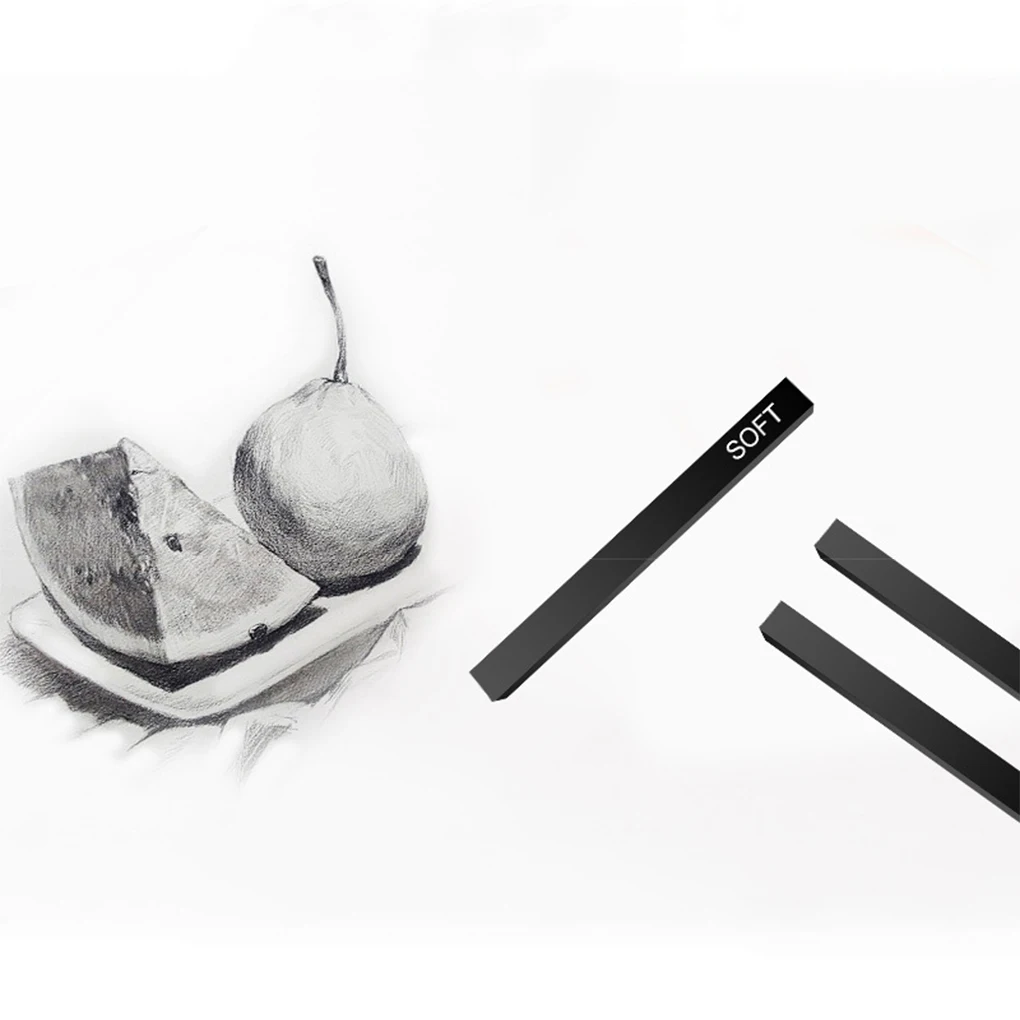 18pcs Graphite Sticks Lightweight Portable Compressed Sticks Square Drawing Pencils Set Compressed for Crafts Sketching