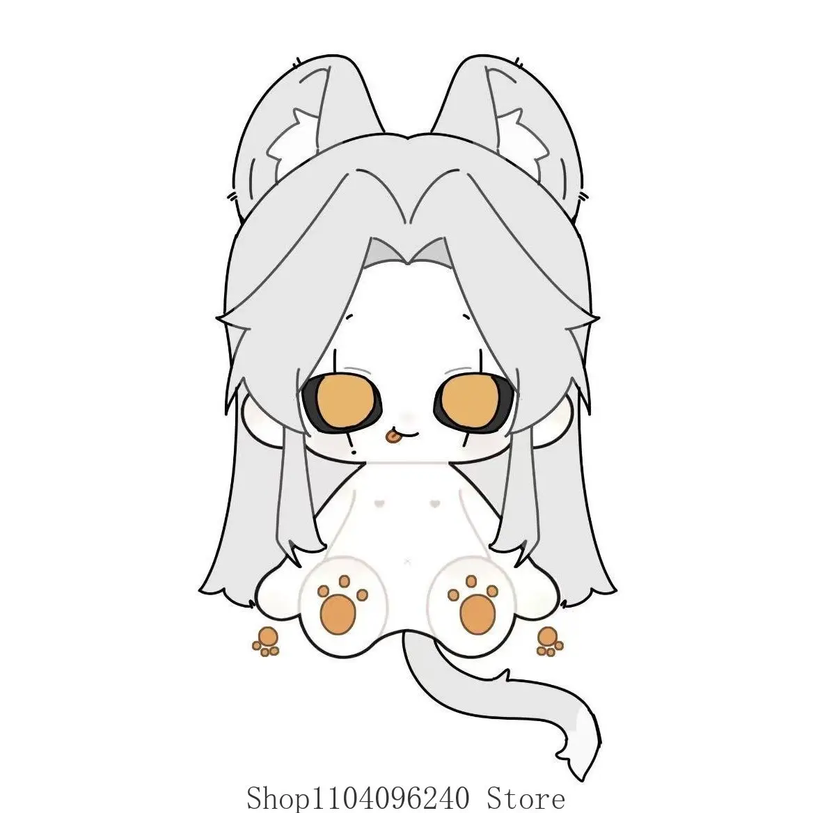 

Плюшевая подушка-игрушка Game Pierrot 40 см: Аниме-фигурка в сидячей позе, подарок на день рождения для девочки, косплей-подушка, подарок для студента