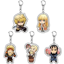 Anime Vinland Saga Keychain Cartoon Figure Thorfinn Karlsefni Thors Canute Thorkell Pendant Car Key Ring Cosplay Jewelry Gifts