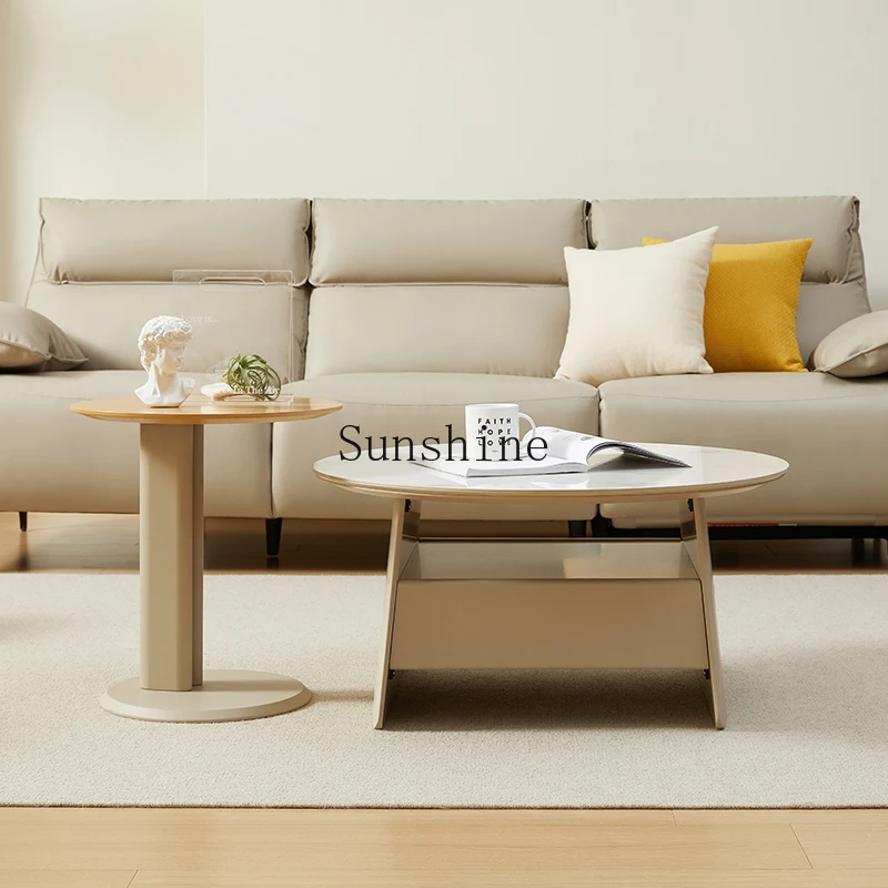

Corner size combination living room modern simple tea table rock slab table
