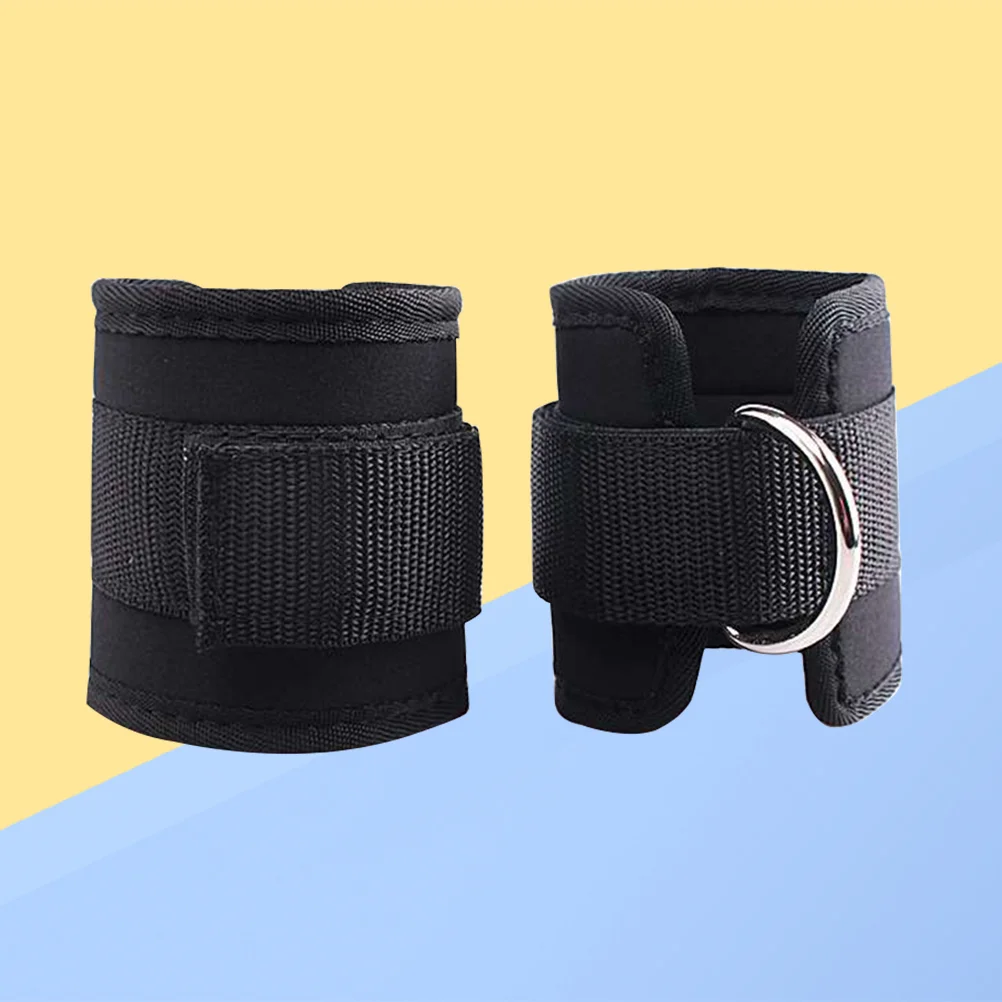 

2 Pcs Fitness Ankle Straps for Cable Machines Foot Buckle Cuffs Attachment Black