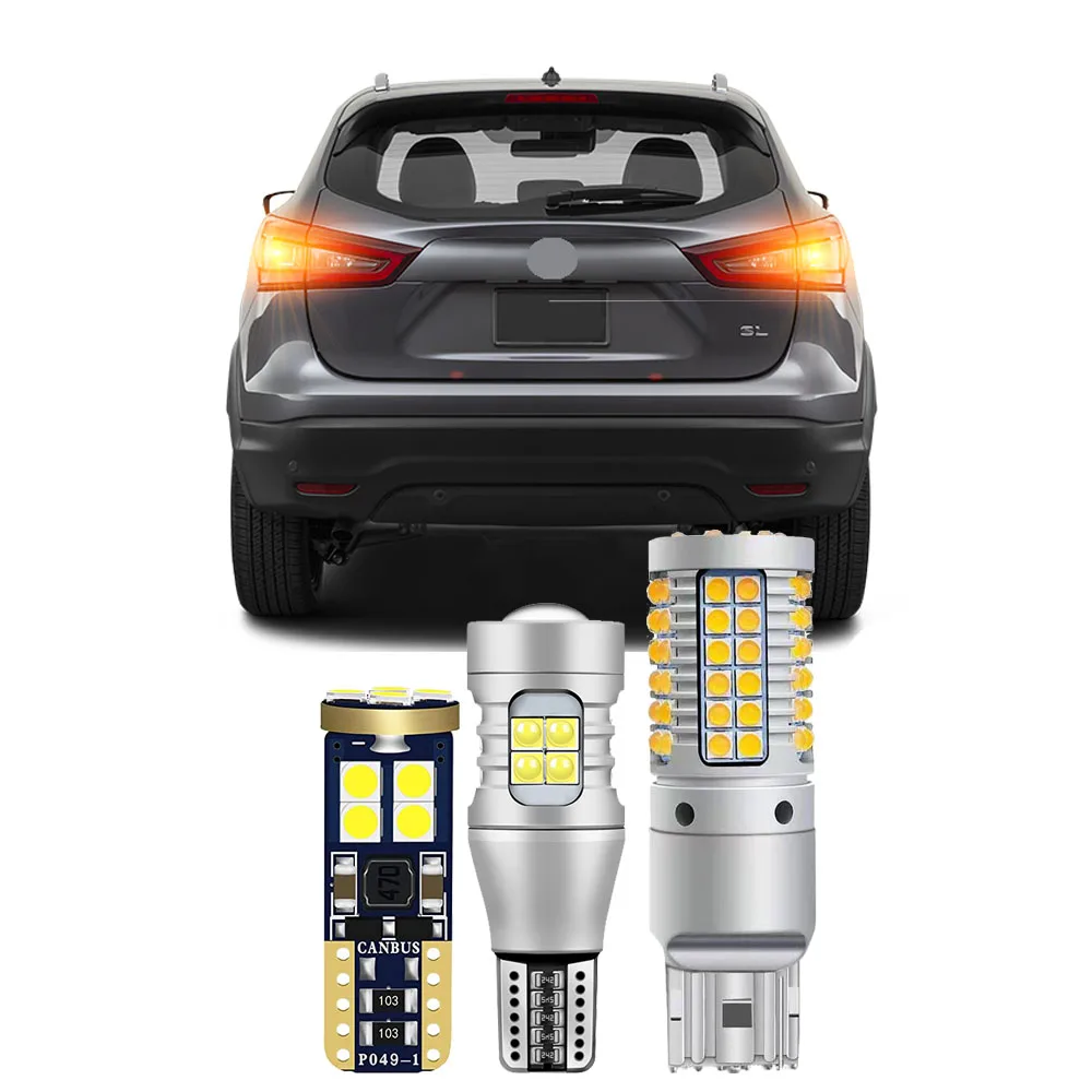 Car LED Bulbs For Nissan Qashqai For Qashqai e-POWER 2020 2021 2022 2023 Exterior Turn Signal Backup Bulbs Canbus No Error