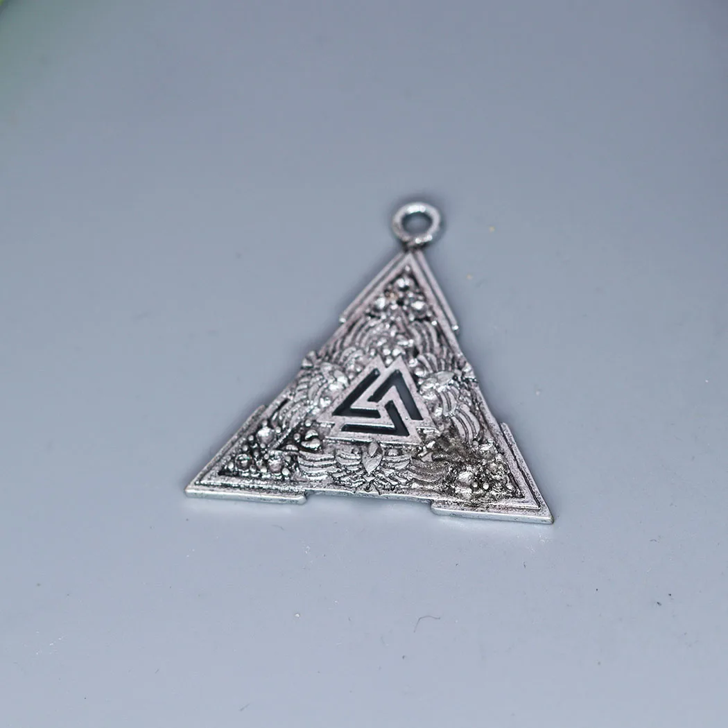 2Pcs/lot Scandinavian Valknut Pendant For DIY Jewelry Making Necklace Keychains Men Charms Viking Slavic Crafts