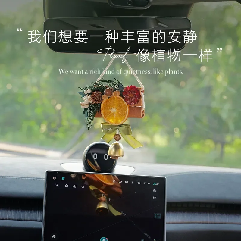 Big Orange Italian Orange Slices Car Hanging High End DIY Dried Flower Decoration Car Interior Rearview Mirror Pendant