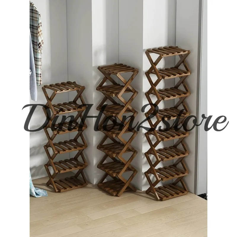Multi-Layer Foldable Shelf for Small Dormitories Entrance Narrow Storage Rack Household Simple Organization Shoe Rack