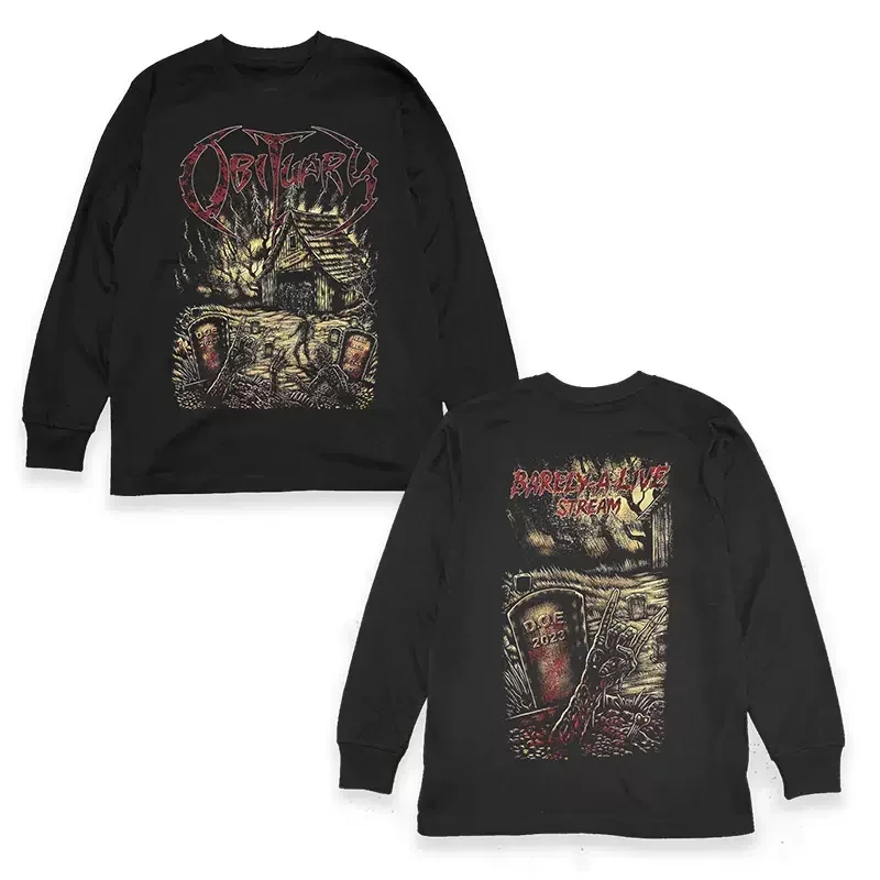 OBITUARY Tshirt Punk Rock Sweatshirts Pullovers Harajuku Hip Hop Streetwear Ten Thousand Ways To Die Hoody Sweatshirts