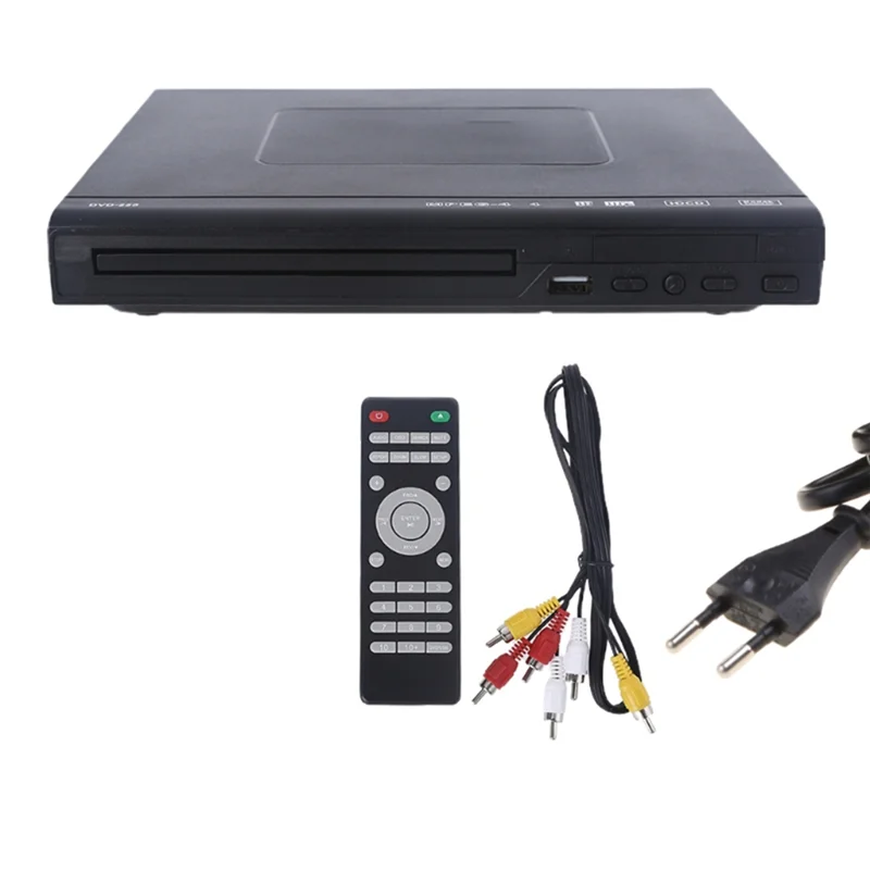 

A97I-2200W 1080P Настольный DVD-медиаплеер для ТВ-региона AV-выход USB Высокое качество Дисковый плеер для долговечности с вилкой европейского стандарта