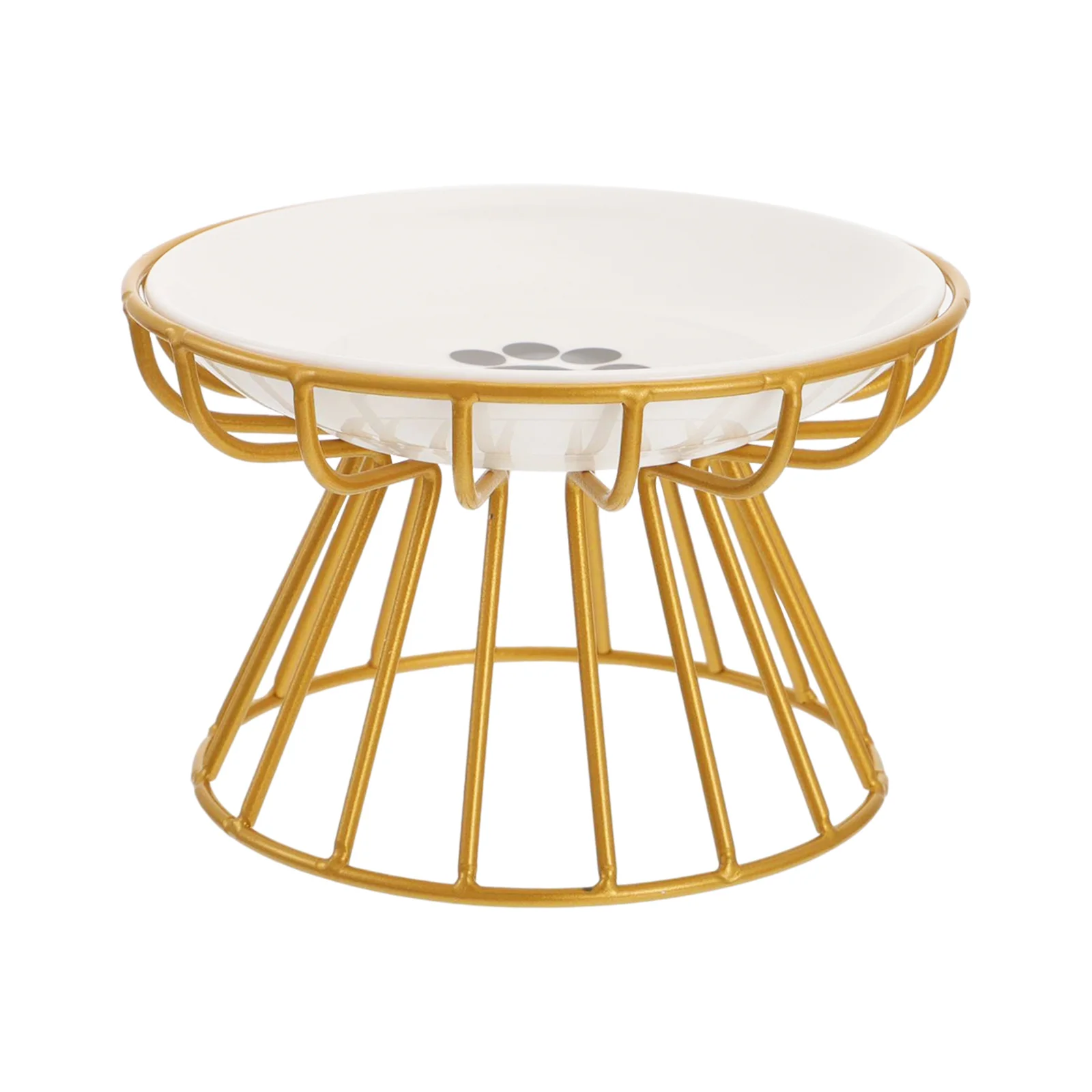 

Pet Bowl Stand Metal Cat Food Can Raised Bowls Puppy Elevated Kitten Holder Ceramic Dish