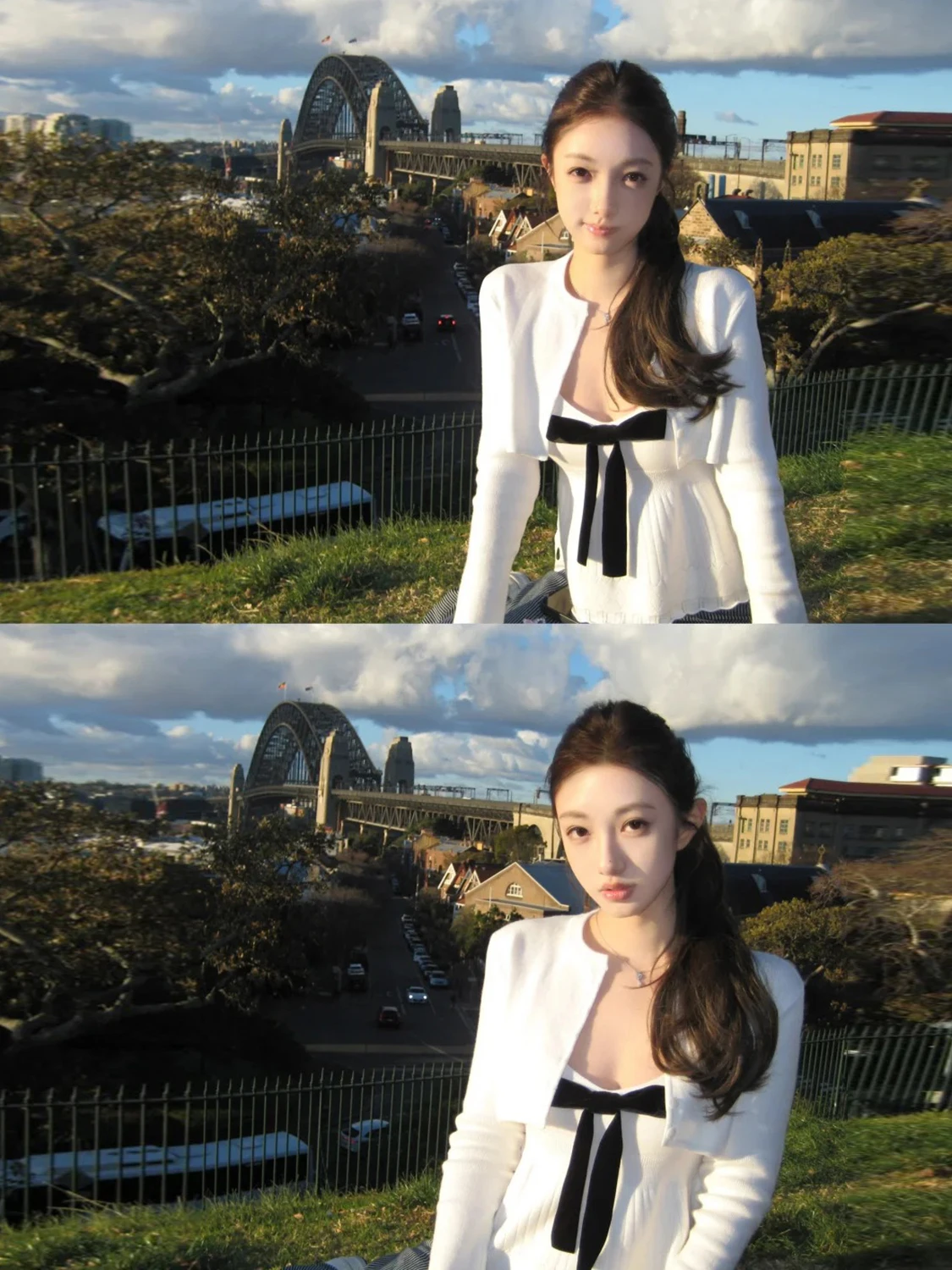 Pure Desire White Open Cardigan Jacket Women's Autumn Fashion Set with  Knot Waist-Cinching Top Two-Piece Set