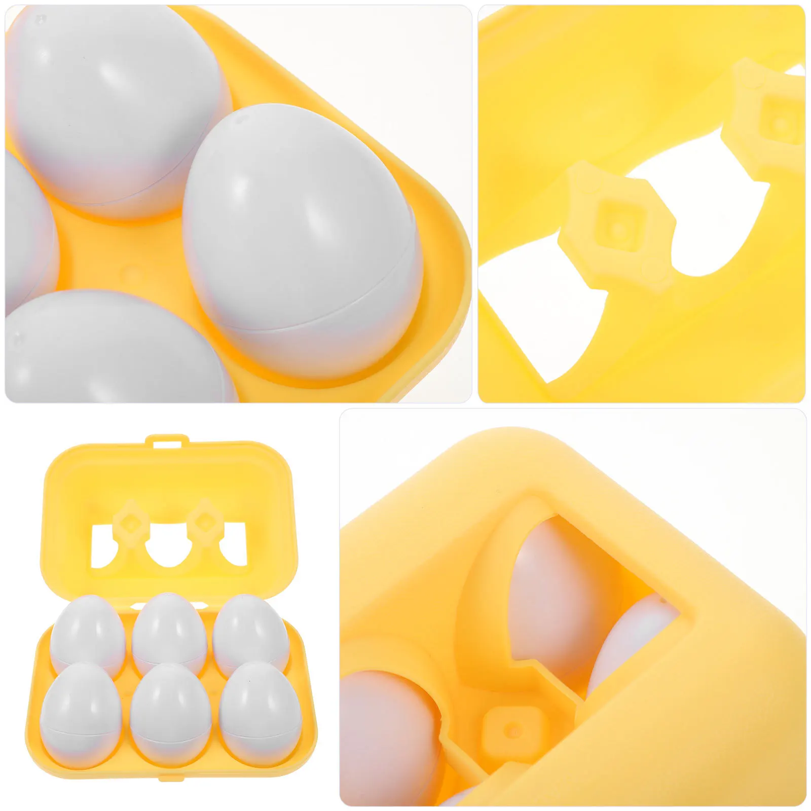 6 pçs correspondência ovo para crianças suave seguro reutilizável aprendizagem cor forma reconhecimento educacional crianças cognição pré-escolar cedo