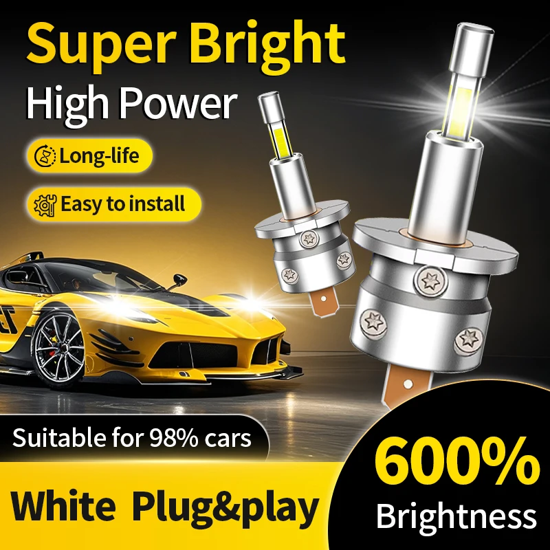 

2PCS Hi/Lo Beam Lights H3 LED Headlight Bulbs For Car Super Bright White 6000K 12V Fog Lamps For Infiniti 360 9054 CSP Chips