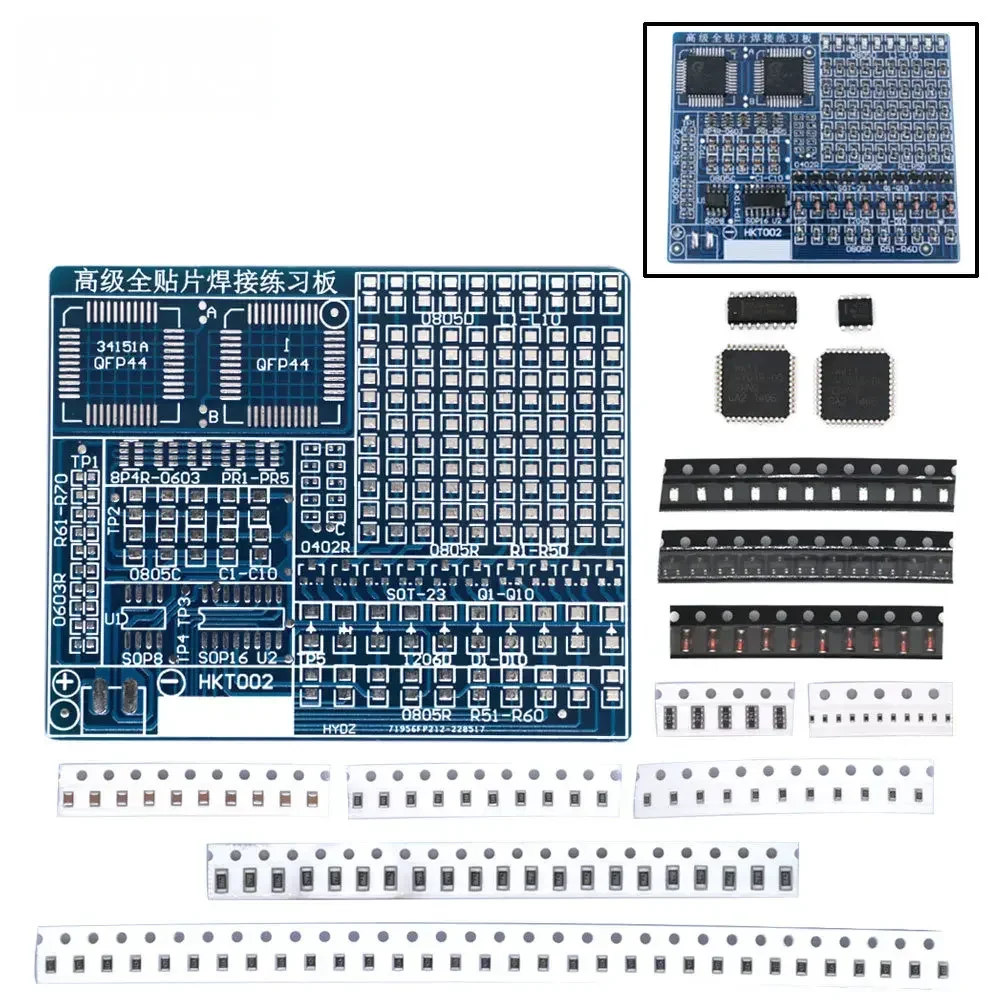 SMD NE555 CD4017 Rotating Flashing LED Components SMT LQFP44 Soldering Practice Board Electronic Circuit Training Suite DIY Kit