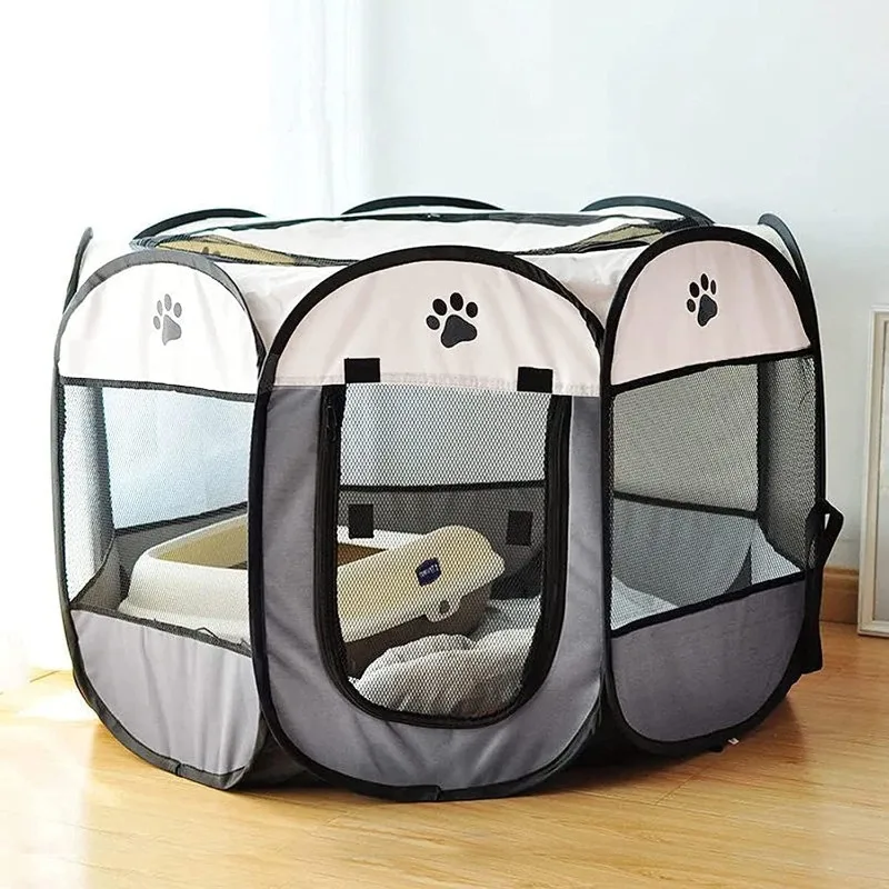 

Portable Pet Playpen, Dog Playpen Foldable Pet Exercise Pen Tents Dog House Playground for Puppy Dog/Cat Indoor Outdoor