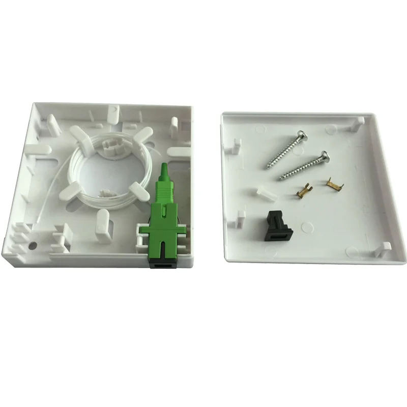 ATB 2 Core Access Terminal Box ATB  Fiber Optic FRB-2C 86mm Type Face Plate Desk Box  Fiber Socket Panel for Ftth