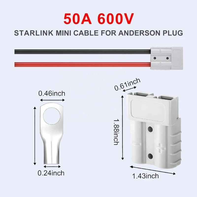  Power cable for mini device battery input with soft silicone cover