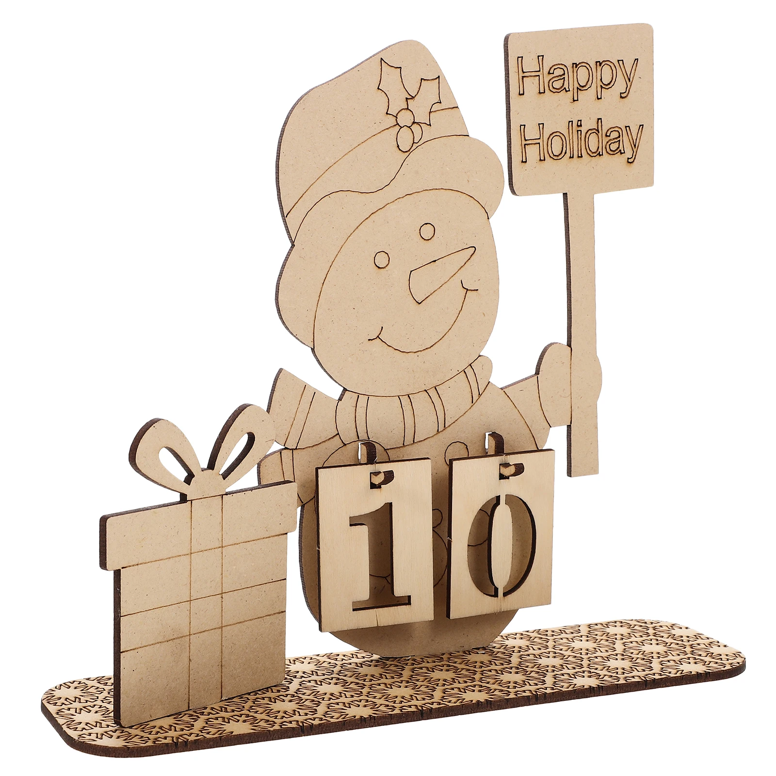

Wooden Calendar nament Christmas Desktop Gift Advent Countdown Xmas Decor Supplies H made Crafts Safe Festive Atmosphere